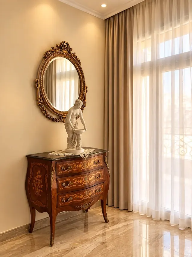 Amical Residence elegant console and mirror